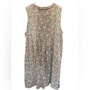 J. Jill Green Floral Midi Dress